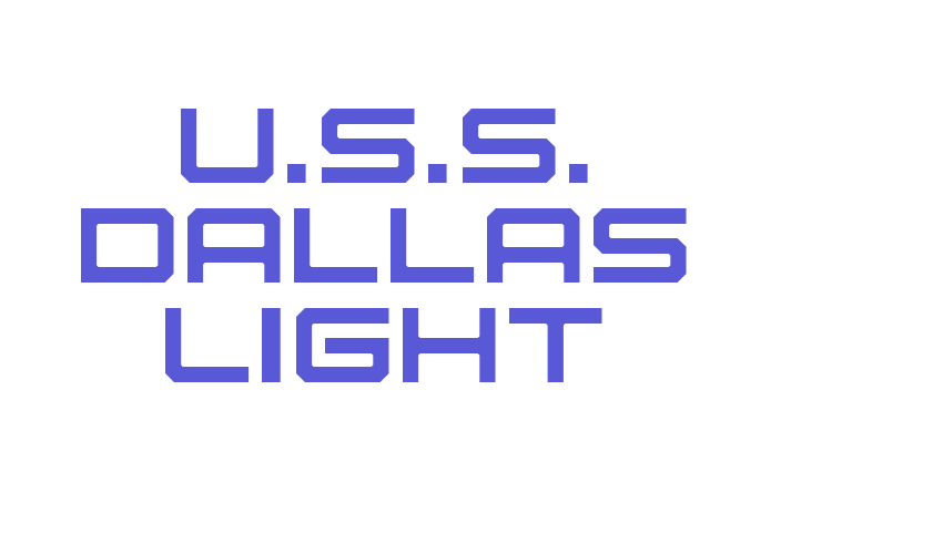 U.S.S. Dallas Light Font