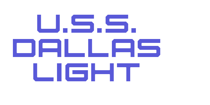 U.S.S. Dallas Light Font Download