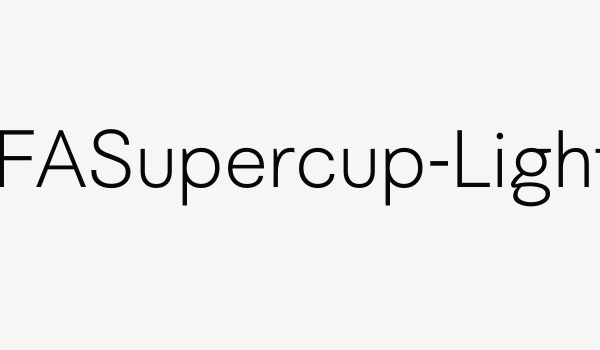 UEFASupercup-Light Font