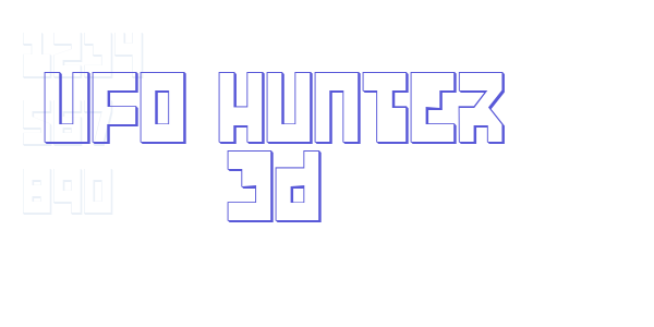 UFO Hunter 3D font free