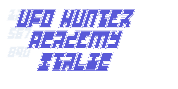 UFO Hunter Academy Italic font free