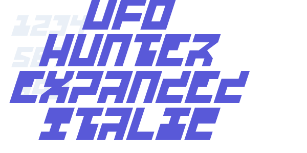 UFO Hunter Expanded Italic font