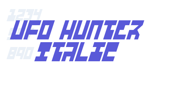 UFO Hunter Italic font free