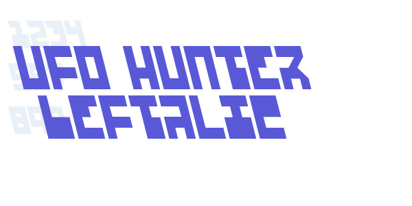 UFO Hunter Leftalic font free