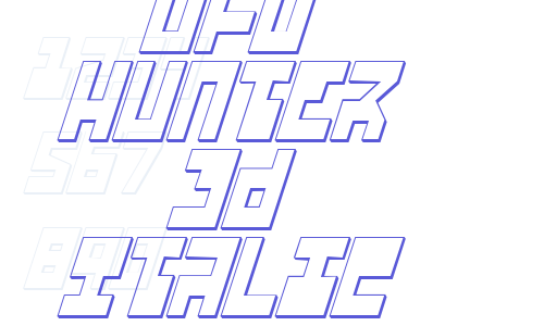 UFO Hunter 3D Italic Font Download