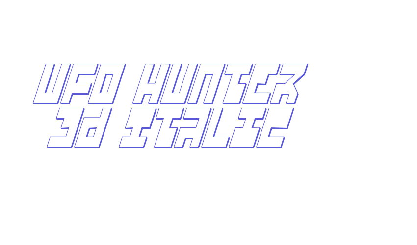 UFO Hunter 3D Italic Font Download