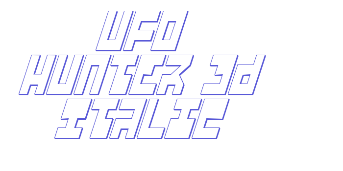 UFO Hunter 3D Italic Font