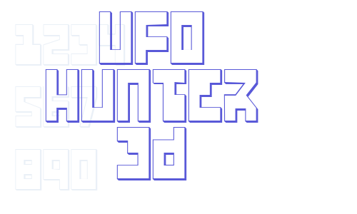 UFO Hunter 3D Font Download