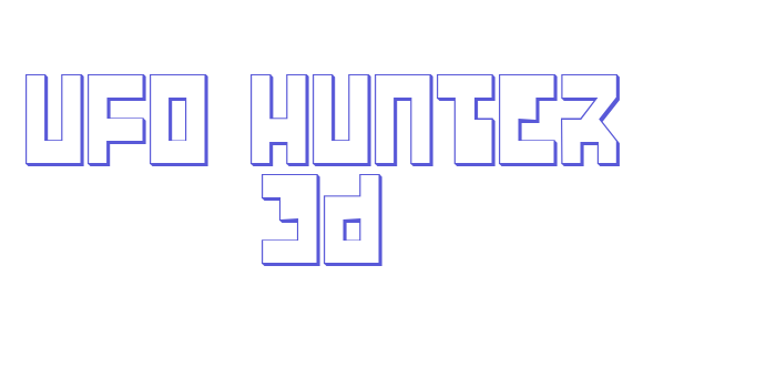 UFO Hunter 3D Font