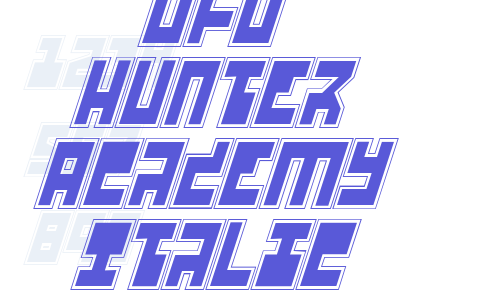 UFO Hunter Academy Italic Font Download