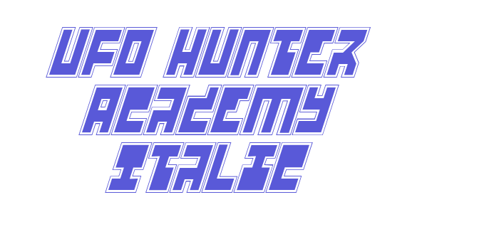 UFO Hunter Academy Italic Font Download