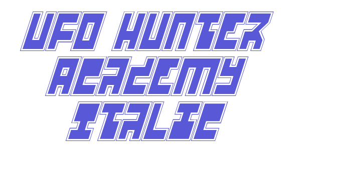 UFO Hunter Academy Italic Font