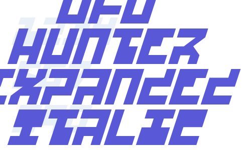 UFO Hunter Expanded Italic Font Download