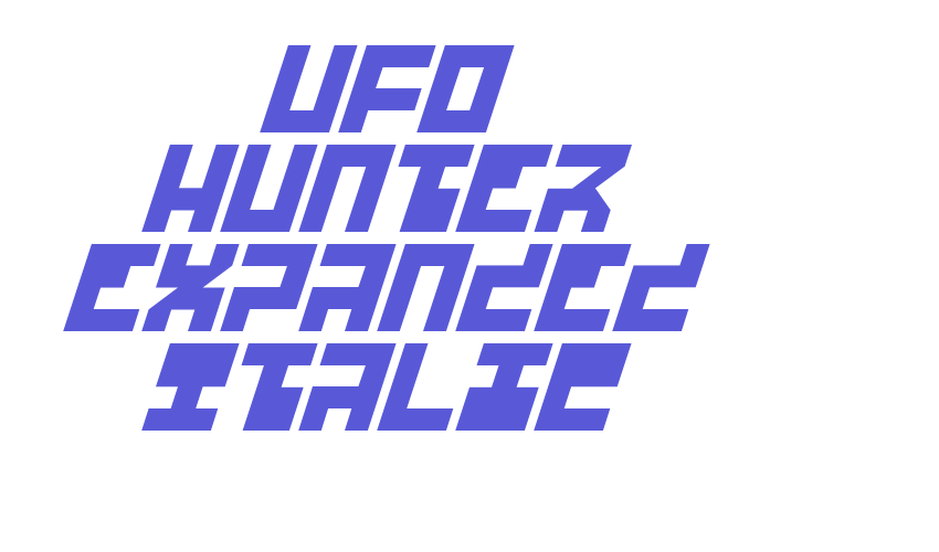 UFO Hunter Expanded Italic Font Download