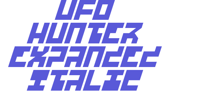 UFO Hunter Expanded Italic Font Download