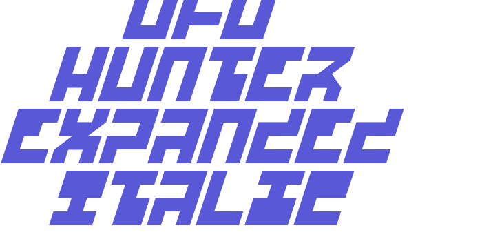 UFO Hunter Expanded Italic Font