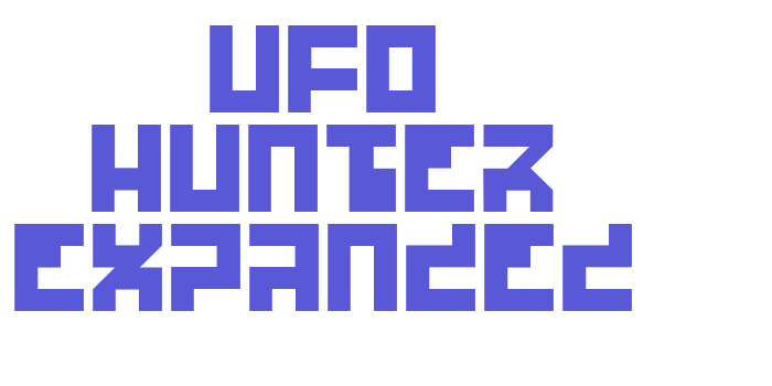 UFO Hunter Expanded Font