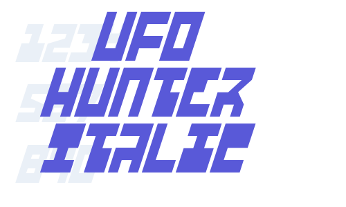 UFO Hunter Italic Font Download