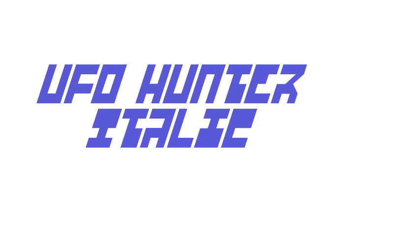 UFO Hunter Italic Font Download