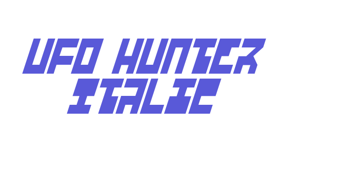 UFO Hunter Italic Font Download