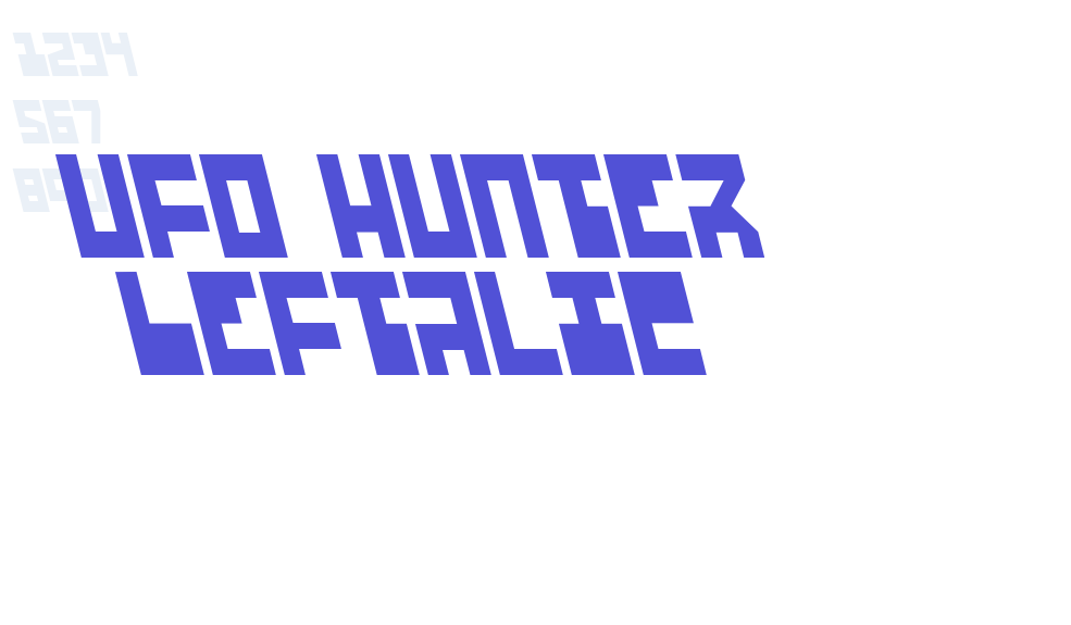 UFO Hunter Leftalic-font-download