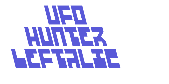 UFO Hunter Leftalic Font