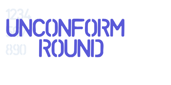 UNCONFORM  ROUND font free