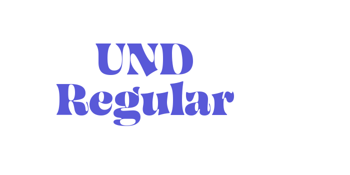 UND Regular Font Download