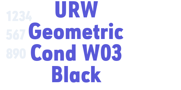 URW Geometric Cond W03 Black font free