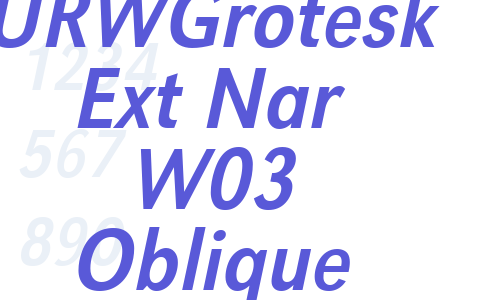 URWGrotesk Ext Nar W03 Oblique Font Download