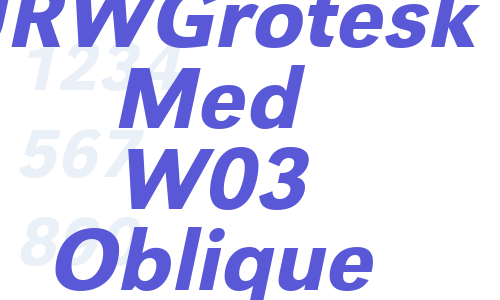 URWGrotesk Med W03 Oblique Font Download