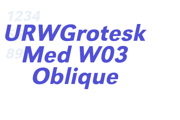 URWGrotesk Med W03 Oblique