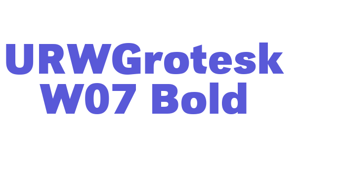 URWGrotesk W07 Bold Font Download