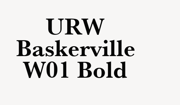 URW Baskerville W01 Bold Font