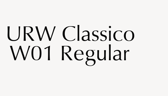 URW Classico W01 Regular font download