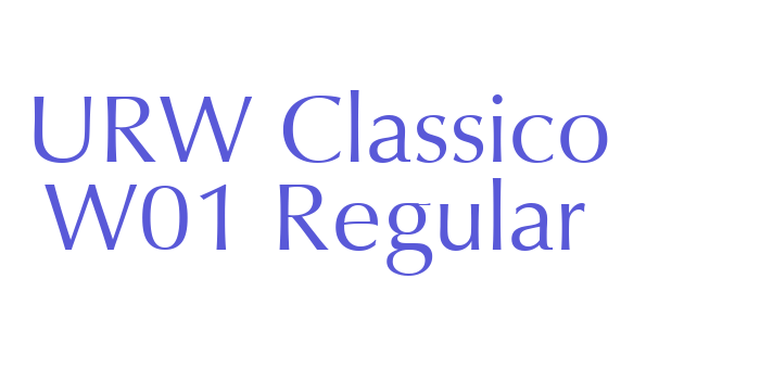 Download URW Classico W01 Regular Font