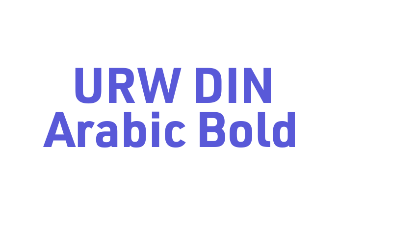 URW DIN Arabic Bold Font