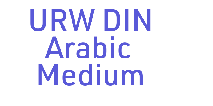 URW DIN Arabic Medium Font