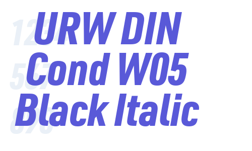 URW DIN Cond W05 Black Italic Font Download