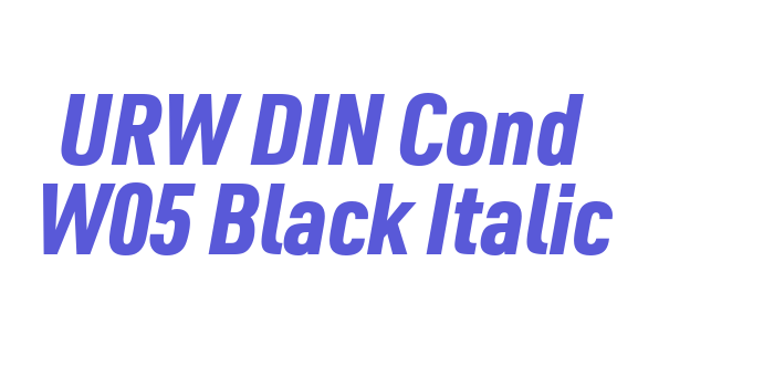 URW DIN Cond W05 Black Italic Font Download