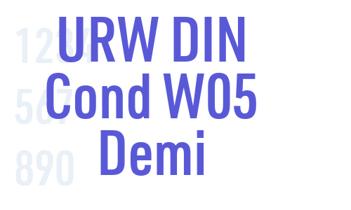 URW DIN Cond W05 Demi Font Download