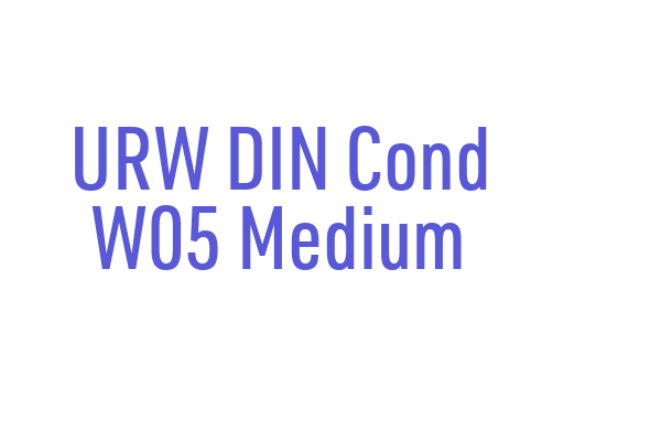 URW DIN Cond W05 Medium Font