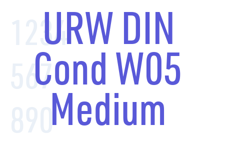 URW DIN Cond W05 Medium Font Download