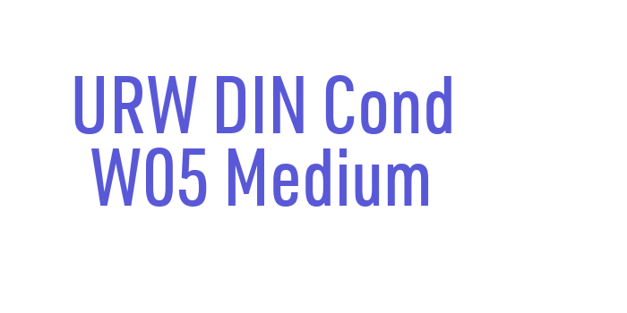 URW DIN Cond W05 Medium Font Download