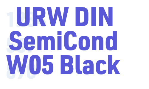 URW DIN SemiCond W05 Black Font Download