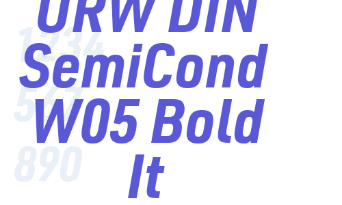 URW DIN SemiCond W05 Bold It Font Download