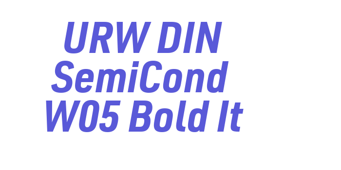 URW DIN SemiCond W05 Bold It Font Download