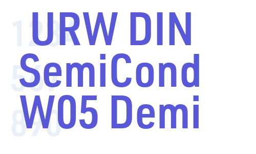 URW DIN SemiCond W05 Demi Font Download