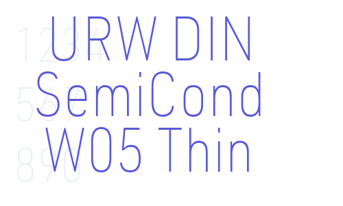 URW DIN SemiCond W05 Thin Font Download