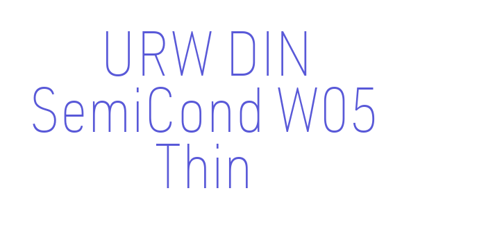 URW DIN SemiCond W05 Thin Font Download